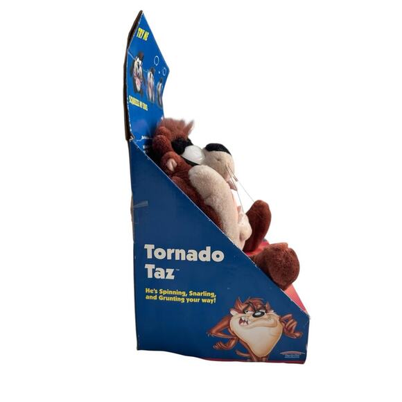 Collectible VTG Looney Tunes Tornado Taz Talking Plush 1997 Spin Toy w/ Box - Picture 5 of 7